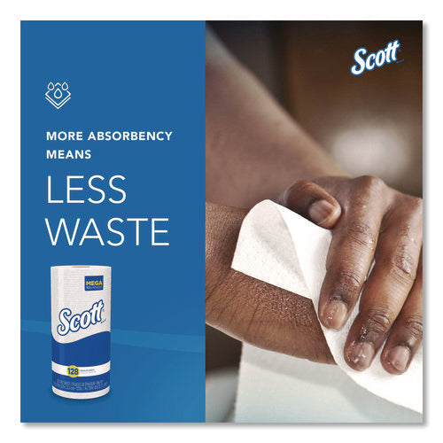 Image of Scott® Kitchen Roll Towels, 1-Ply, 11 x 8.75, White, 128/Roll, 20 Rolls/Carton