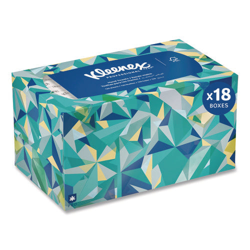 Image of Kleenex® Hand Towels, POP-UP Box, Cloth, 1-Ply, 9 x 10.5, Unscented, White, 120/Box, 18 Boxes/Carton