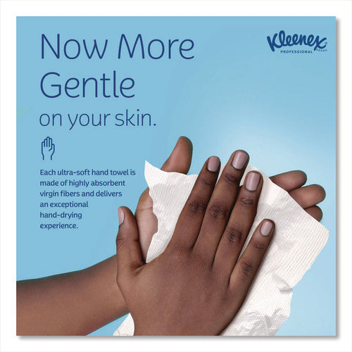Image of Kleenex® Hand Towels, POP-UP Box, Cloth, 1-Ply, 9 x 10.5, Unscented, White, 120/Box, 18 Boxes/Carton