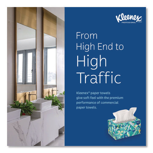 Image of Kleenex® Hand Towels, POP-UP Box, Cloth, 1-Ply, 9 x 10.5, Unscented, White, 120/Box, 18 Boxes/Carton