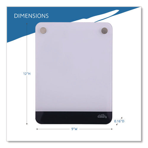 Image of Iceberg Clarity Personal Board, 9" x 12", White Surface, Satin Aluminum Frame