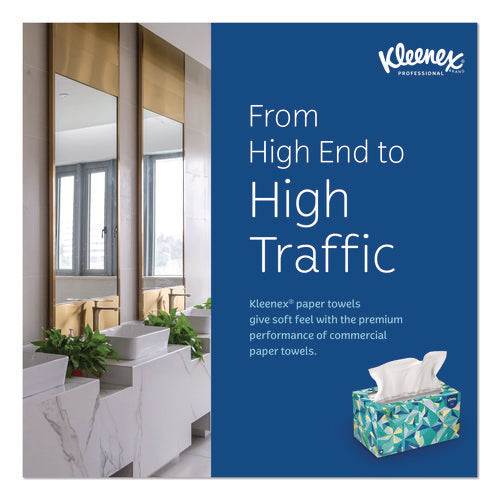 Image of Kleenex® Hand Towels, POP-UP Box, Cloth, 1-Ply, 9 x 10.5, Unscented, White, 120/Box