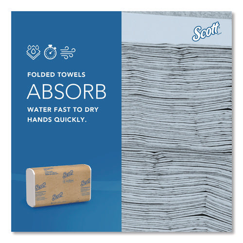 Image of Scott® Essential C-Fold Towels for Business, Absorbency Pockets, 1-Ply, 10.13 x 13.15, White, 200/Pack, 12 Packs/Carton
