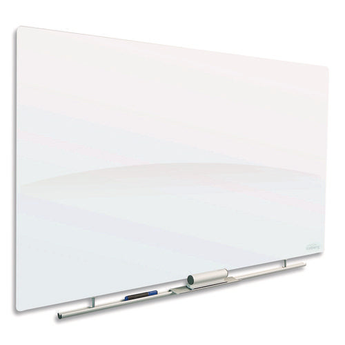 Image of Iceberg Clarity Glass Dry Erase Board with Aluminum Trim, 60" x 36", White Surface, Satin Aluminum Frame