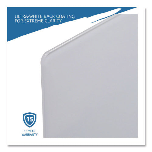 Image of Iceberg Clarity Glass Dry Erase Board with Aluminum Trim, 60" x 36", White Surface, Satin Aluminum Frame