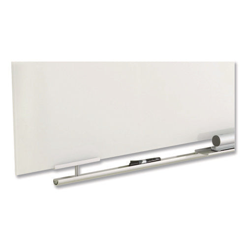 Image of Iceberg Clarity Glass Dry Erase Board with Aluminum Trim, 60" x 36", White Surface, Satin Aluminum Frame