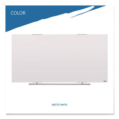 Image of Iceberg Clarity Glass Dry Erase Board with Aluminum Trim, 72" x 36", White Surface, Satin Aluminum Frame