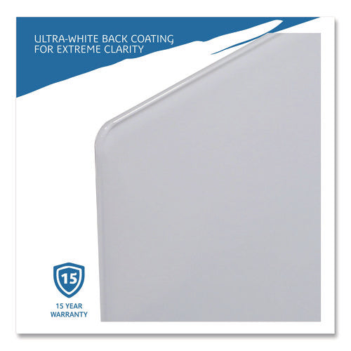 Image of Iceberg Clarity Glass Dry Erase Board with Aluminum Trim, 72" x 36", White Surface, Satin Aluminum Frame