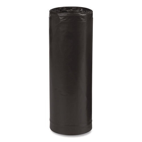 Image of Earthsense® Commercial Linear Low Density Recycled Can Liners, 56 gal, 1.25 mil, 43" x 48", Black, 10 Bags/Roll, 10 Rolls/Carton