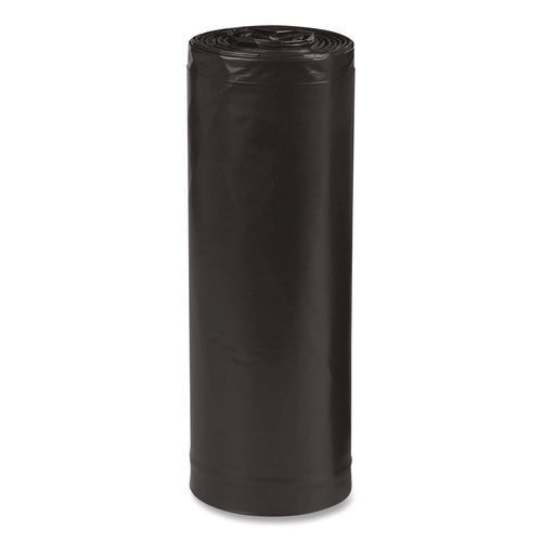 Image of Earthsense® Commercial Linear Low Density Recycled Can Liners, 45 gal, 1.25 mil, 40" x 46", Black, 10 Bags/Roll, 10 Rolls/Carton