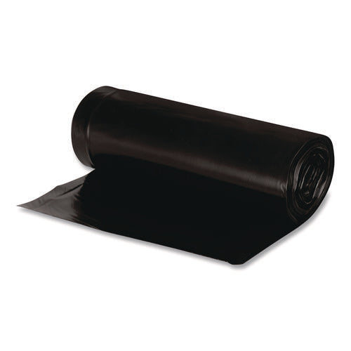 Image of Earthsense® Commercial Linear Low Density Recycled Can Liners, 60 gal, 1.65 mil, 38" x 58", Black, 10 Bags/Roll, 10 Rolls/Carton