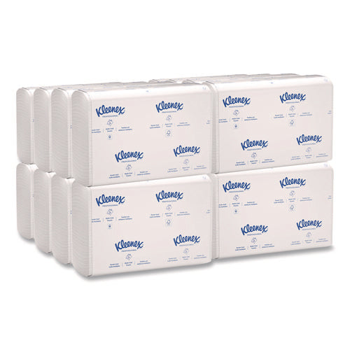 Image of Kleenex® Multi-Fold Paper Towels, 1-Ply, 9.2 x 9.4, White, 150/Pack, 16 Packs/Carton