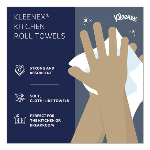 Image of Kleenex® Premiere Kitchen Roll Towels, 1-Ply, 11 x 10.4, White, 70/Roll, 24 Rolls/Carton