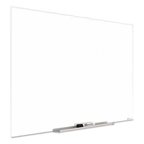 Image of Quartet® InvisaMount Magnetic Glass Marker Board, 85" x 48", White Surface