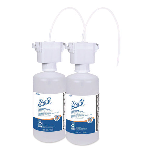 Image of Scott® Antimicrobial Foam Skin Cleanser Refill, Unscented, 1,500 mL, 2/Carton