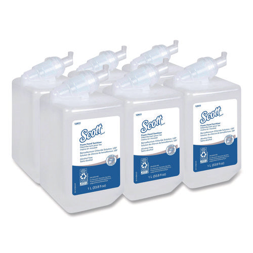 Image of Scott® Essential Alcohol-Free Foam Hand Sanitizer, 1,000 Ml Cassette, Unscented, 6/carton