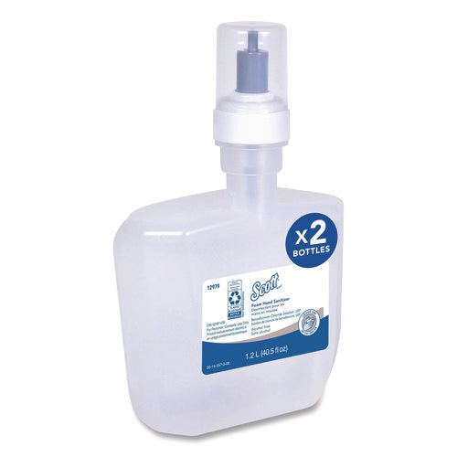 Image of Scott® Essential Alcohol-Free Foam Hand Sanitizer, 1,200 Ml, Unscented, 2/carton