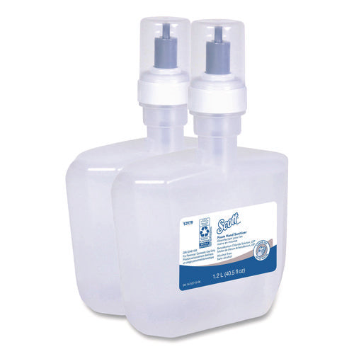 Image of Scott® Essential Alcohol-Free Foam Hand Sanitizer, 1,200 Ml, Unscented, 2/carton