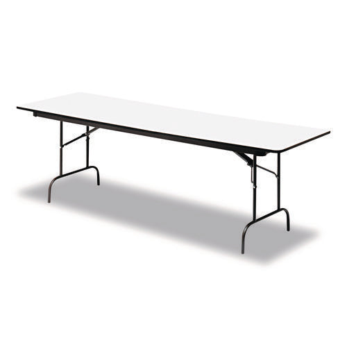 Image of Iceberg OfficeWorks Commercial Wood-Laminate Folding Table, Rectangular, 60" x 30" x 29", Gray/Charcoal