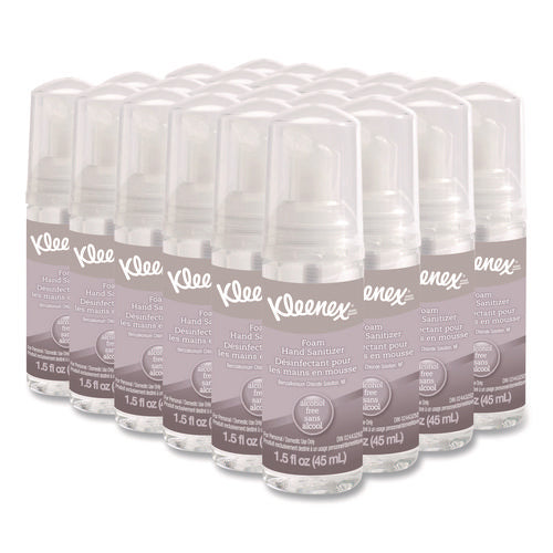 Image of Kleenex® Alcohol-Free Foam Hand Sanitizer, 1.5 Oz Pump Bottle, Unscented, 24/carton