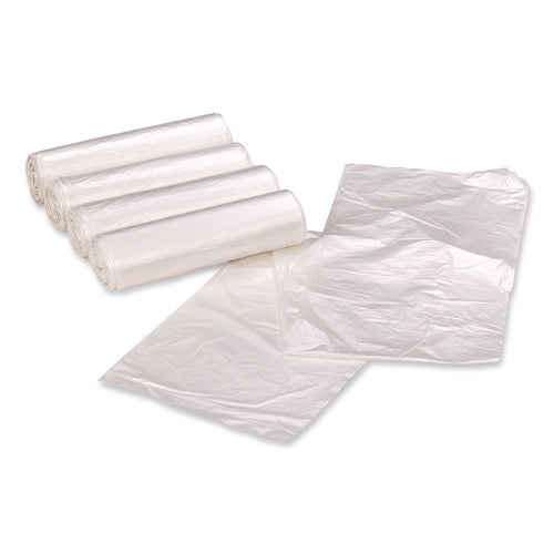 Image of Earthsense® Commercial Linear Low Density Clear Recycled Can Liners, 23 gal, 1 mil, 28.5" x 43", Clear, 150/Carton