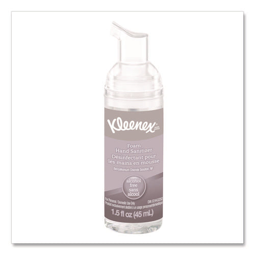 Image of Kleenex® Alcohol-Free Foam Hand Sanitizer, 1.5 Oz Pump Bottle, Unscented