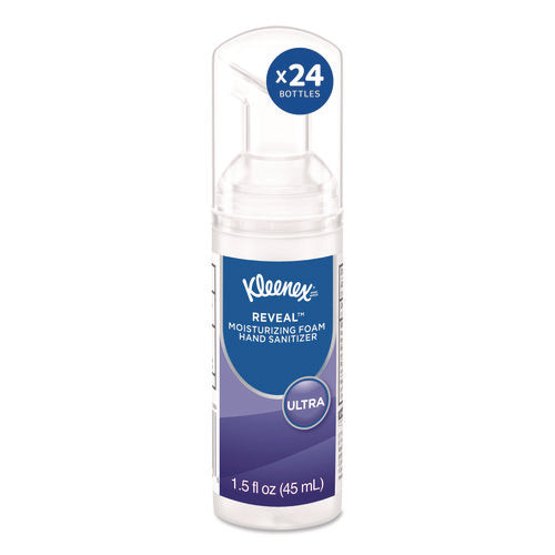 Image of Kleenex® Ultra Moisturizing Foam Hand Sanitizer, 1.5 Oz Pump Bottle, Unscented, 24/carton