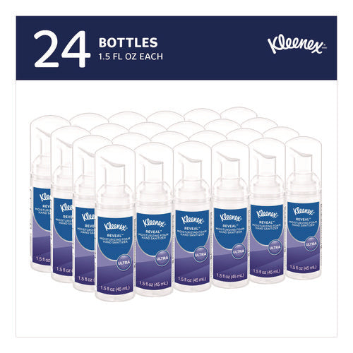 Image of Kleenex® Ultra Moisturizing Foam Hand Sanitizer, 1.5 Oz Pump Bottle, Unscented, 24/carton