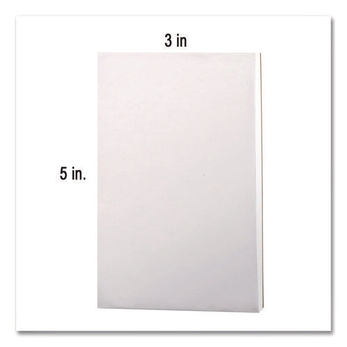Image of Ampad® scratch pads, unruled, 3 x 5, white, 100 sheets, dozen