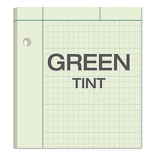 Image of Ampad® Evidence Engineer's Computation Pad, Cross-Section Quadrille Rule (5 Sq/in, 1 Sq/in), 100 Green-Tint 8.5 X 11 Sheets