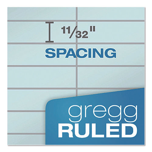 Image of Ampad® Steno Pads, Gregg Rule, Blue Cover, 80 Green-Tint 6 X 9 Sheets