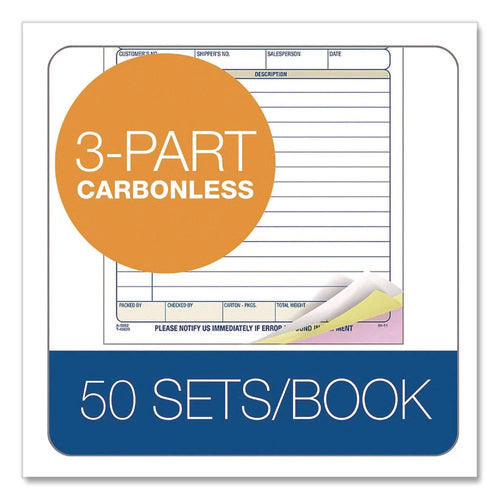 Image of Adams® Multipart Packing List Forms, Three-Part Carbonless, 5.56 x 7.94, 50 Forms Total