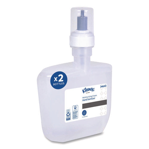 Image of Scott® Super Moisturizing Foam Hand Sanitizer, 1,200 mL Cassette, Unscented, 2/Carton