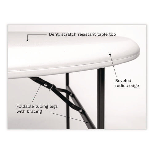 Image of Iceberg IndestrucTable Classic Folding Table, Round, 60" x 29", Platinum