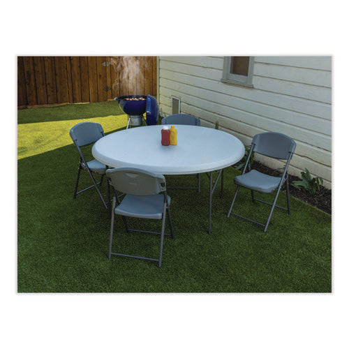 Image of Iceberg IndestrucTable Classic Folding Table, Round, 60" x 29", Platinum