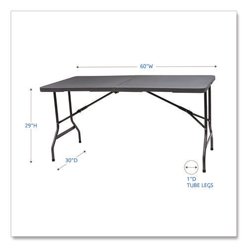 Image of Iceberg IndestrucTable Classic Bi-Folding Table, Rectangular, 60" x 30" x 29", Charcoal