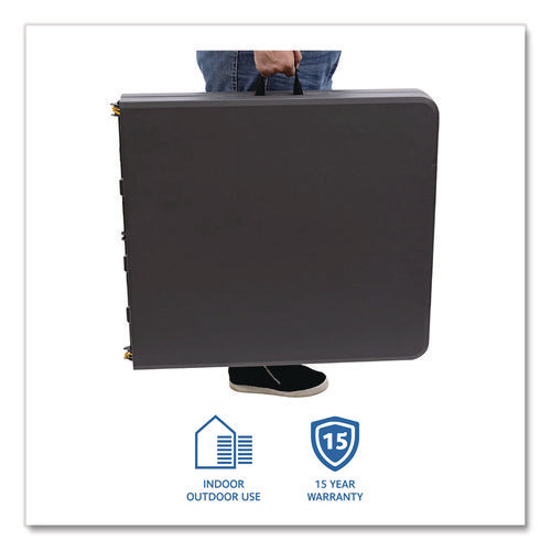 Image of Iceberg IndestrucTable Classic Bi-Folding Table, Rectangular, 60" x 30" x 29", Charcoal