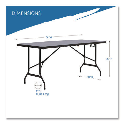 Image of Iceberg IndestrucTable Classic Bi-Folding Table, Rectangular, 30" x 72" x 29", Charcoal