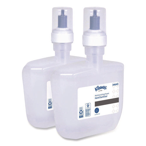 Image of Scott® Super Moisturizing Foam Hand Sanitizer, 1,200 mL Cassette, Unscented, 2/Carton