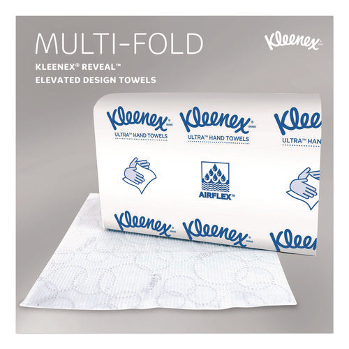 Image of Kleenex® Reveal Multi-Fold Towels, 2-Ply, 8 X 9.4, White, 16/carton