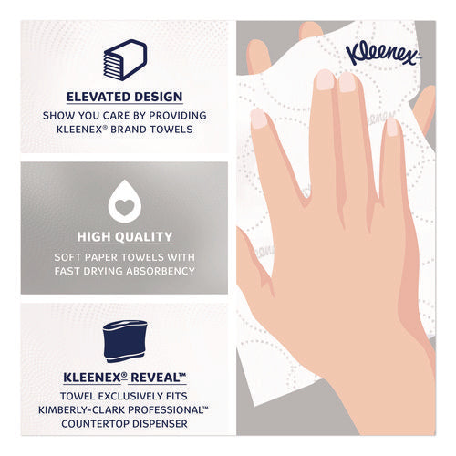 Image of Kleenex® Reveal Multi-Fold Towels, 2-Ply, 8 X 9.4, White, 16/carton