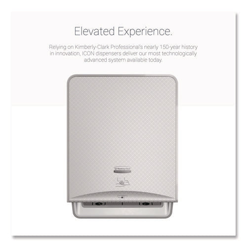Image of Kimberly-Clark Professional ICON Automatic Roll Towel Dispenser, 20.12 x 16.37 x 13.5, Silver Mosaic