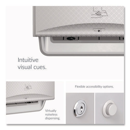 Image of Kimberly-Clark Professional ICON Automatic Roll Towel Dispenser, 20.12 x 16.37 x 13.5, Silver Mosaic