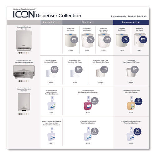 Image of Kimberly-Clark Professional ICON Automatic Roll Towel Dispenser, 20.12 x 16.37 x 13.5, Silver Mosaic