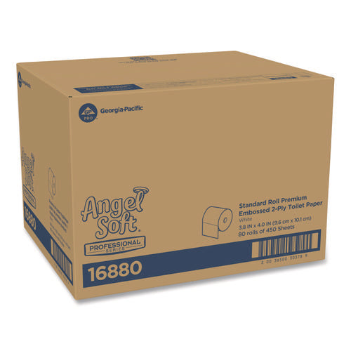 Image of Georgia Pacific® Professional Angel Soft Ps Premium Bathroom Tissue, Septic Safe, 2-Ply, White, 450 Sheets/roll, 80 Rolls/carton