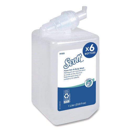 Image of Scott® Pro Foam Hair and Body Wash, Floral Scent, 1,000 mL, 6/Carton