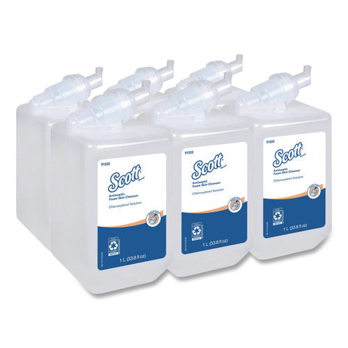 Image of Scott® Antiseptic Foam Skin Cleanser Refill, Unscented, 1,000 mL, 6/Carton