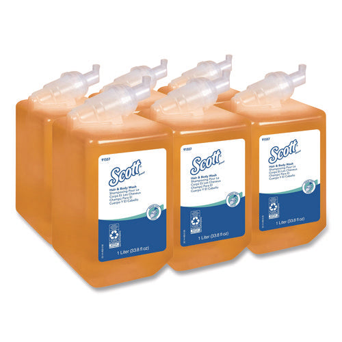 Image of Scott® Essential Hair and Body Wash, Citrus Floral Scent, 1 L, 6/Carton