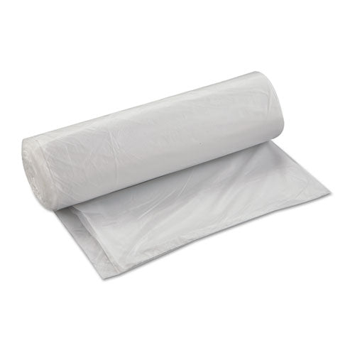Image of Inteplast Group High-Density Commercial Can Liners, 45 gal, 17 mic, 40" x 48", Clear, Interleaved Roll, 25 Bags/Roll, 10 Rolls/Carton