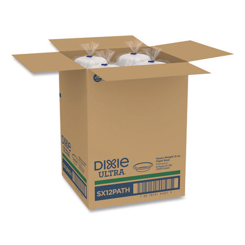 Image of Dixie® Pathways Heavyweight Paper Bowls, 12 Oz, Green/burgundy, 1,000/carton